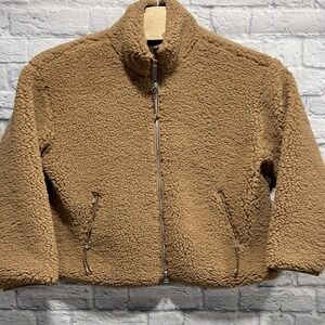 Everlane The ReNew Fleece Full Zip Shearling Inspired Teddy Bear Jacket Sz Large